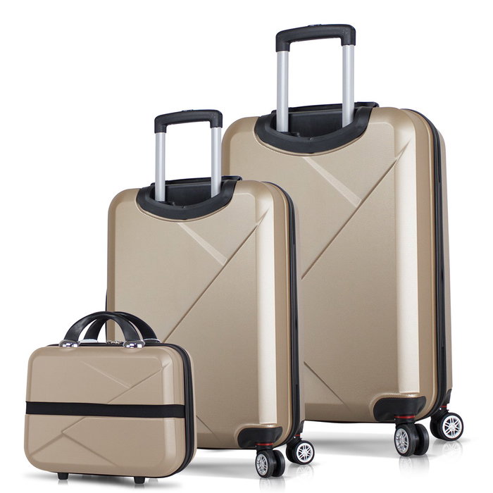 Zoozie Bags Juego de maletas de 3 piezas Dorado Zoozie Bags Juego de maletas de 3 piezas Dorado